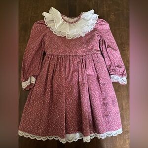 Vintage Girls Dress 80s‎ Size 5/6 Prarie Traditional Frontier Costume Party